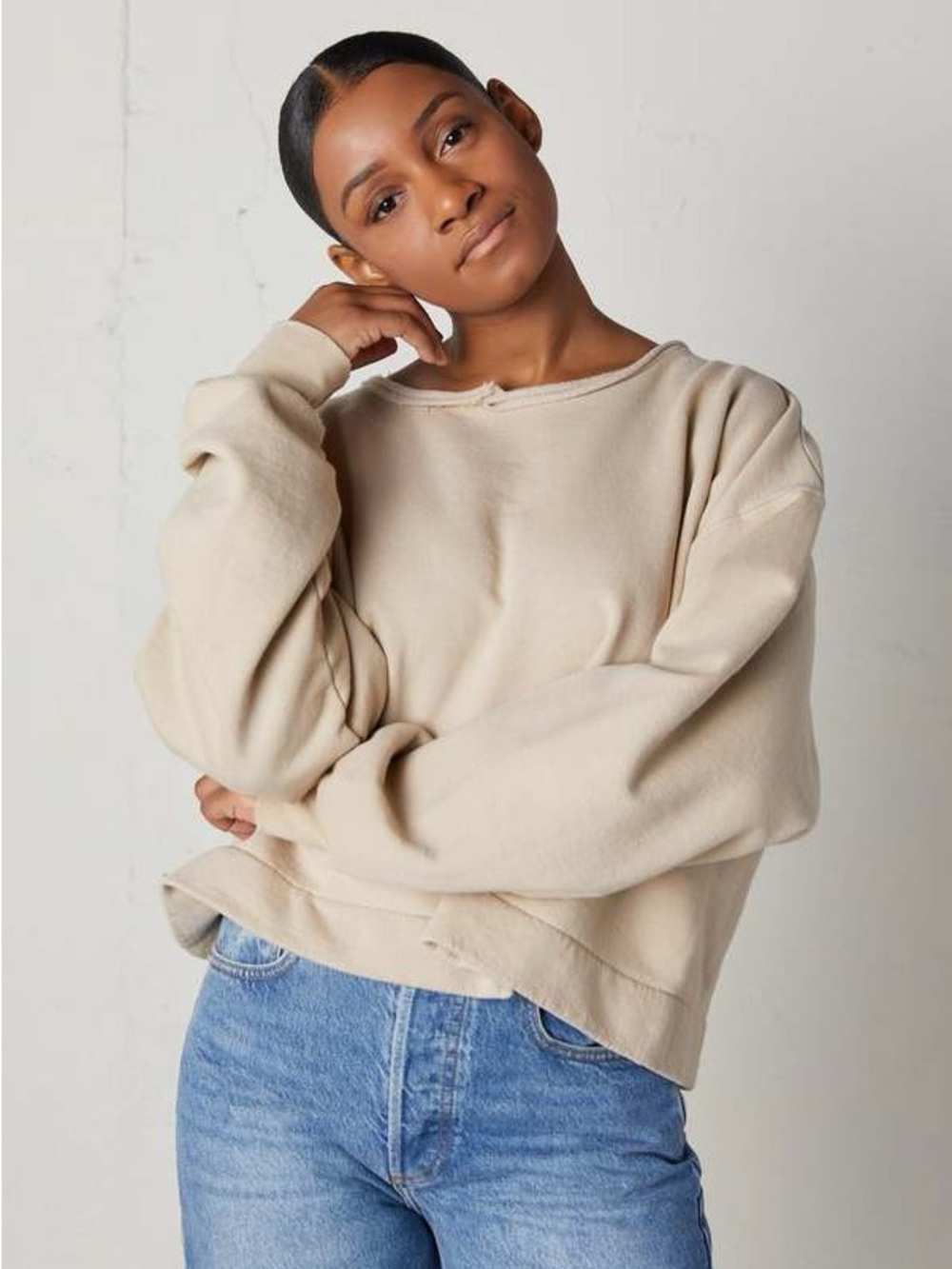 Rachel Comey Oversized Scoop Neck Sweater in Beige